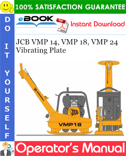 JCB VMP 14, VMP 18, VMP 24 Vibrating Plate Operator's Manual