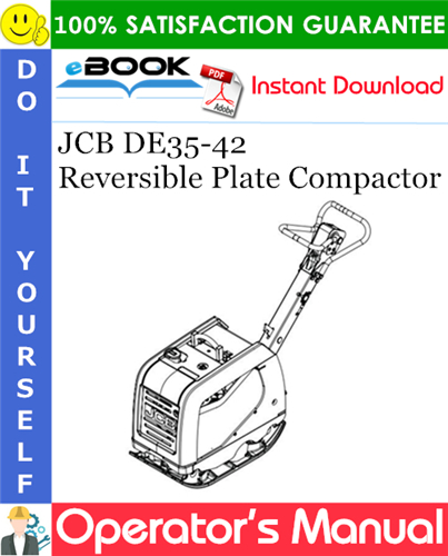 JCB DE35-42 Reversible Plate Compactor Operator's Manual
