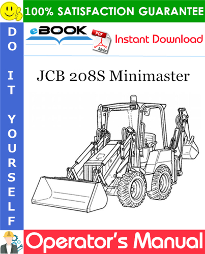 JCB 208S Minimaster Operator's Manual