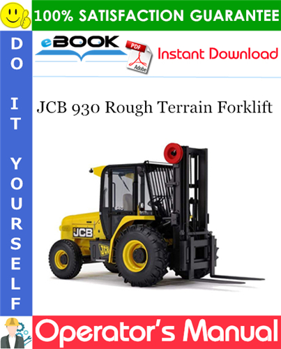 JCB 930 Rough Terrain Forklift Operator's Manual