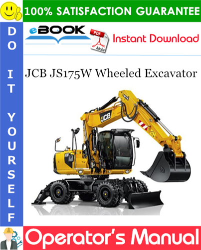 JCB JS175W Wheeled Excavator Operator's Manual