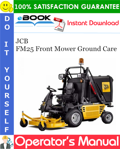 JCB FM25 Front Mower Ground Care Operator's Manual