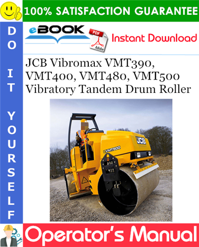 JCB Vibromax VMT390, VMT400, VMT480, VMT500 Vibratory Tandem Drum Roller