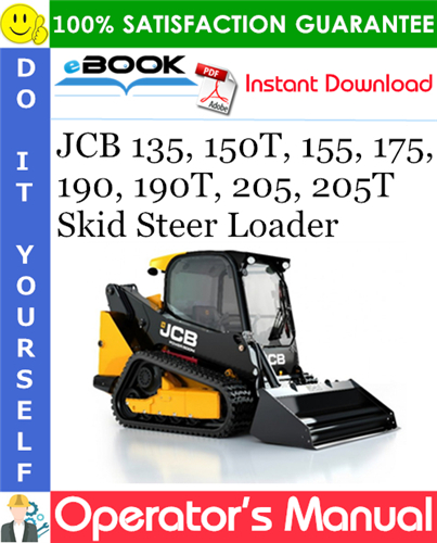 JCB 135, 150T, 155, 175, 190, 190T, 205, 205T Skid Steer Loader