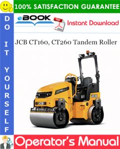 JCB CT160, CT260 Tandem Roller Operator's Manual