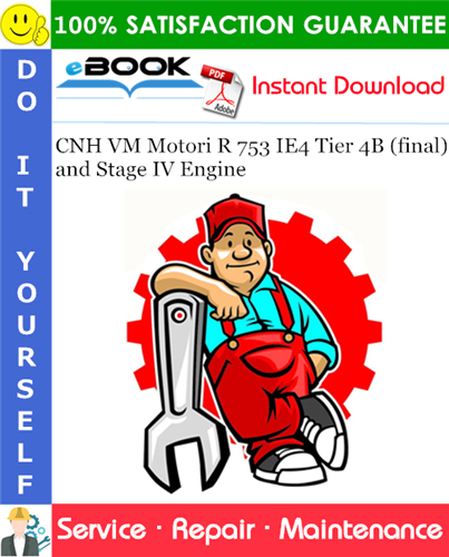 CNH VM Motori R 753 IE4 Tier 4B (final) and Stage IV Engine Service Repair Manual