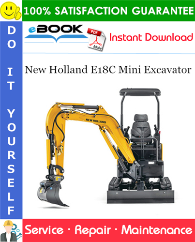 New Holland E18C Mini Excavator Service Repair Manual