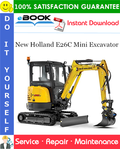 New Holland E26C Mini Excavator Service Repair Manual