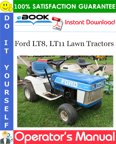 Ford LT8, LT11 Lawn Tractors Operator's Manual