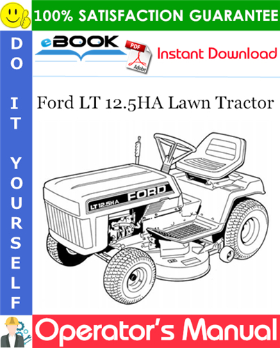 Ford LT 12.5HA Lawn Tractor Operator's Manual