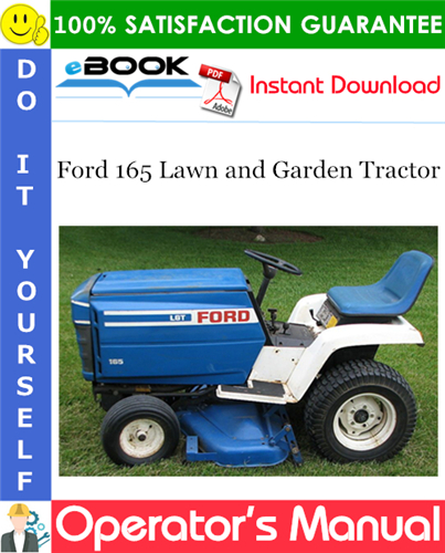 Ford 165 Lawn and Garden Tractor Operator's Manual