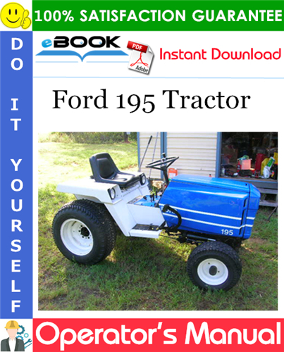 Ford 195 Tractor Operator's Manual