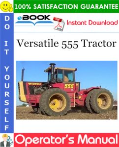 Versatile 555 Tractor Operator's Manual (Model Year: 1980)