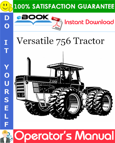 Versatile 756 Tractor Operator's Manual (Model Year: 1986)