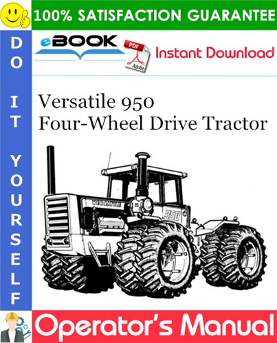 Versatile 950 Four-Wheel Drive Tractor Operator's Manual (Model Year: 1979)