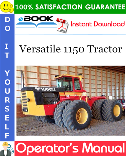 Versatile 1150 Tractor Operator's Manual (Model Year: 1983)