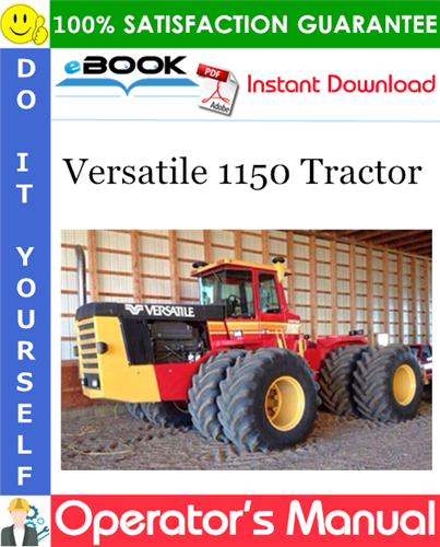 Versatile 1150 Tractor Operator's Manual (Model Year: 1984)