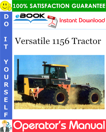 Versatile 1156 Tractor Operator's Manual