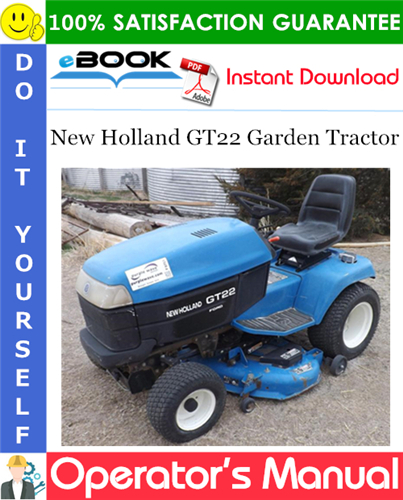 New Holland GT22 Garden Tractor Operator's Manual