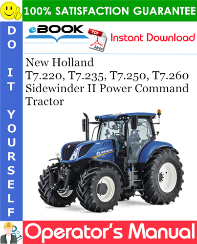 New Holland T7.220, T7.235, T7.250, T7.260 Sidewinder II Power Command - Tractor