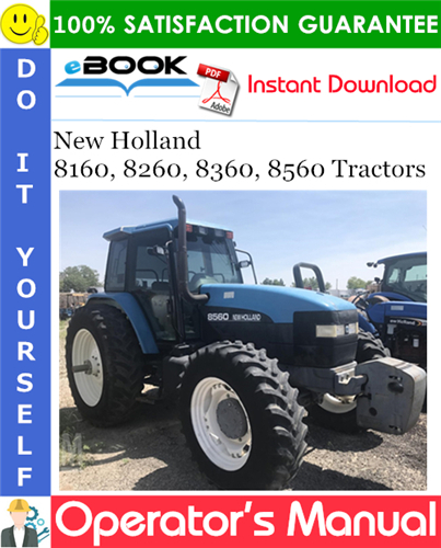 New Holland 8160, 8260, 8360, 8560 Tractors Operator's Manual