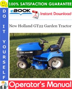 New Holland GT22 Garden Tractor Operator's Manual