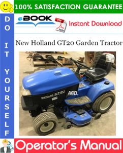 New Holland GT20 Garden Tractor Operator's Manual