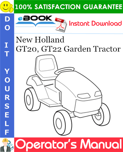 New Holland GT20, GT22 Garden Tractor Operator's Manual