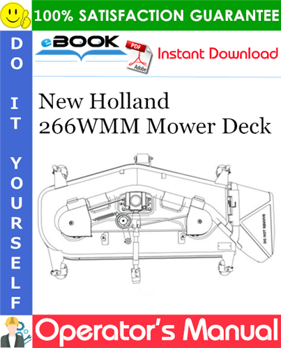 New Holland 266WMM Mower Deck Operator's Manual