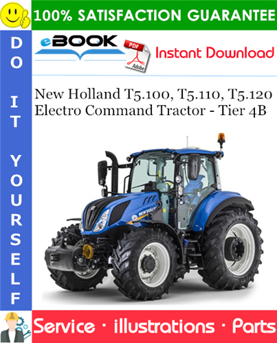 New Holland T5.100, T5.110, T5.120 - Electro Command Tractor - Tier 4B Parts Catalog