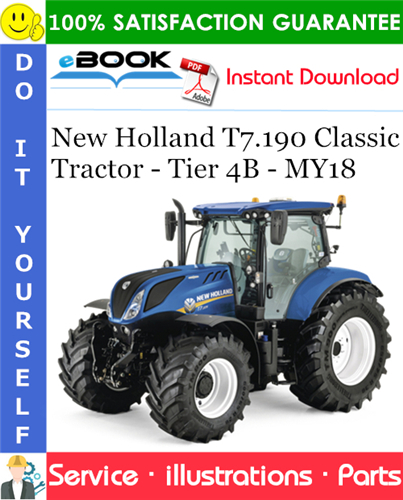 New Holland T7.190 Classic Tractor - Tier 4B - MY18 Parts Catalog