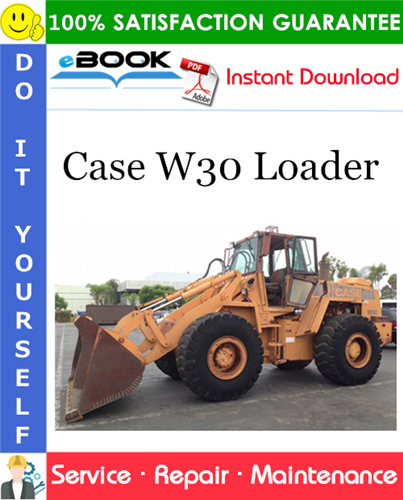 Case W30 Loader Service Repair Manual