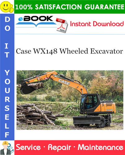 Case WX148 Wheeled Excavator Service Repair Manual