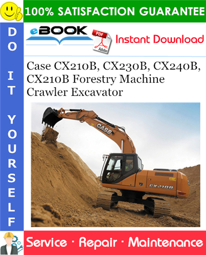 Case CX210B, CX230B, CX240B, CX210B Forestry Machine Crawler Excavator