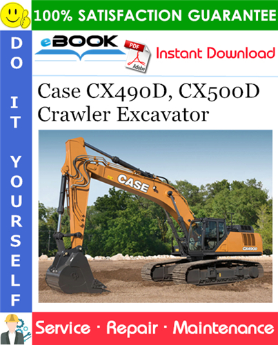 Case CX490D, CX500D Crawler Excavator Service Repair Manual (EU Market)