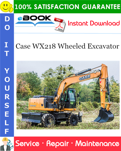 Case WX218 Wheeled Excavator Service Repair Manual