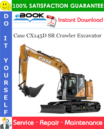 Case CX145D SR Crawler Excavator Service Repair Manual (NA Market)