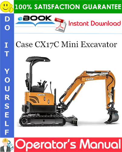 Case CX17C Mini Excavator Operator's Manual