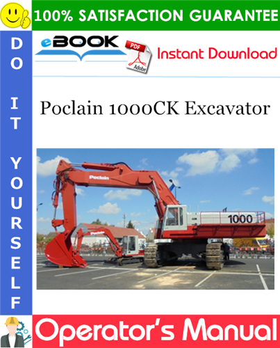 Poclain 1000CK Excavator Operator's Manual