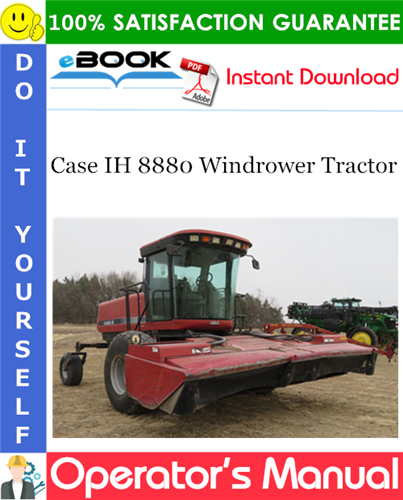 Case IH 8880 Windrower Tractor Operator's Manual