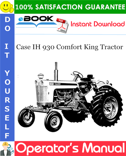 Case IH 930 Comfort King Tractor Operator's Manual