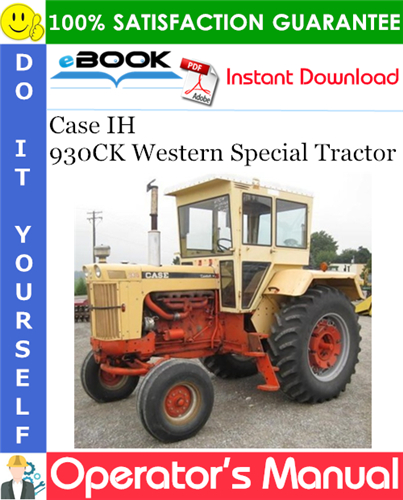Case IH 930CK Western Special Tractor Operator's Manual