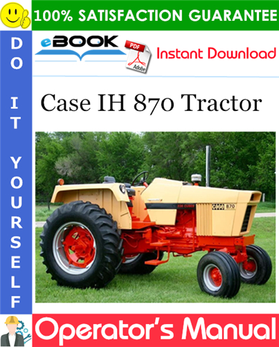 Case IH 870 Tractor Operator's Manual