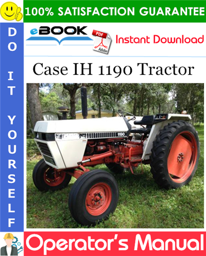Case IH 1190 Tractor Operator's Manual