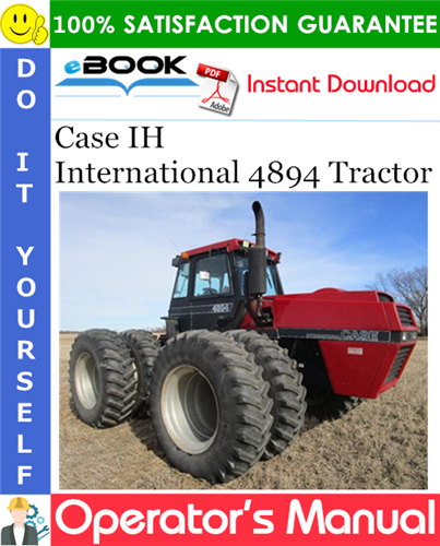 Case IH International 4894 Tractor Operator's Manual