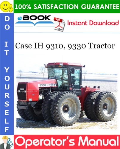 Case IH 9310, 9330 Tractor Operator's Manual