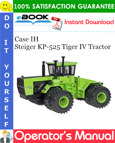 Case IH Steiger KP-525 Tiger IV Tractor Operator's Manual