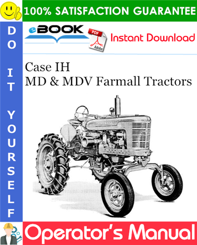 Case IH MD & MDV Farmall Tractors Operator's Manual