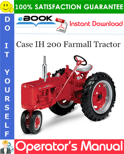 Case IH 200 Farmall Tractor Operator's Manual