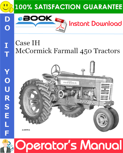 Case IH McCormick Farmall 450 Tractors Operator's Manual